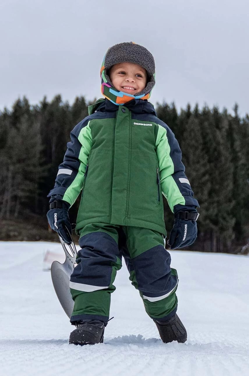 Детские лыжные штаны IDRE KIDS PANTS зеленый для мальчиков - фото 8