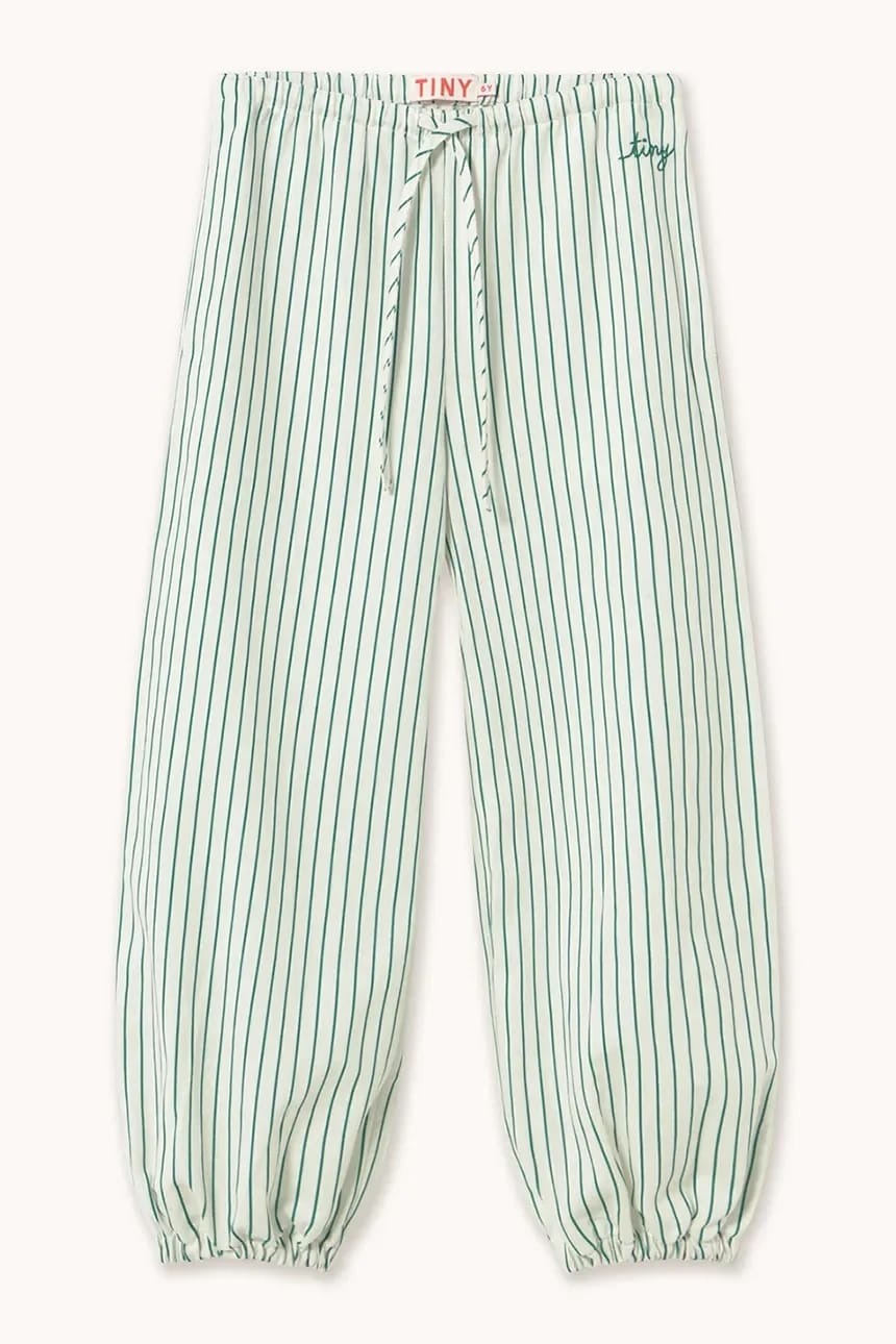 Детские брюки с добавлением льна EMERALD STRIPES PANT - фото 2