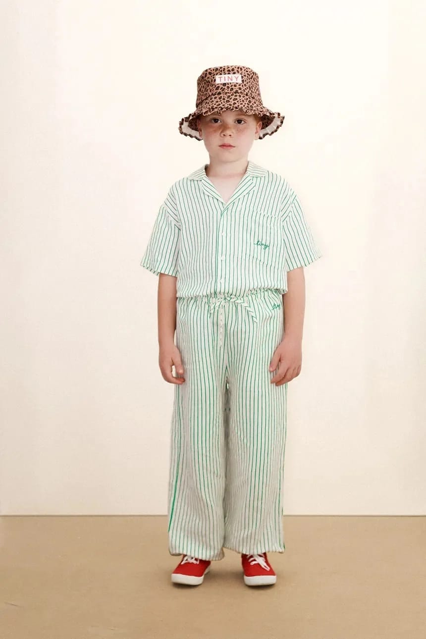 Детские брюки с добавлением льна EMERALD STRIPES PANT - фото 6
