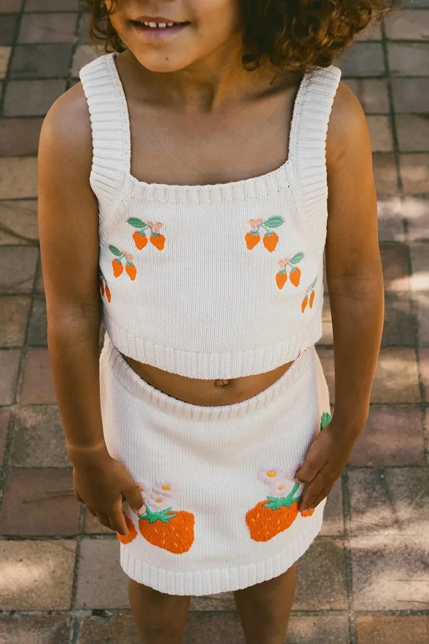Детская хлопковая юбка STRAWBERRIES SKIRT