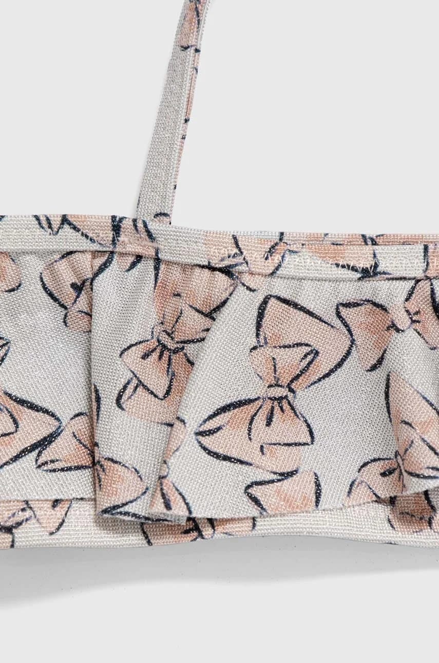 Детский купальник-двойка. серая для девочек - фото 3