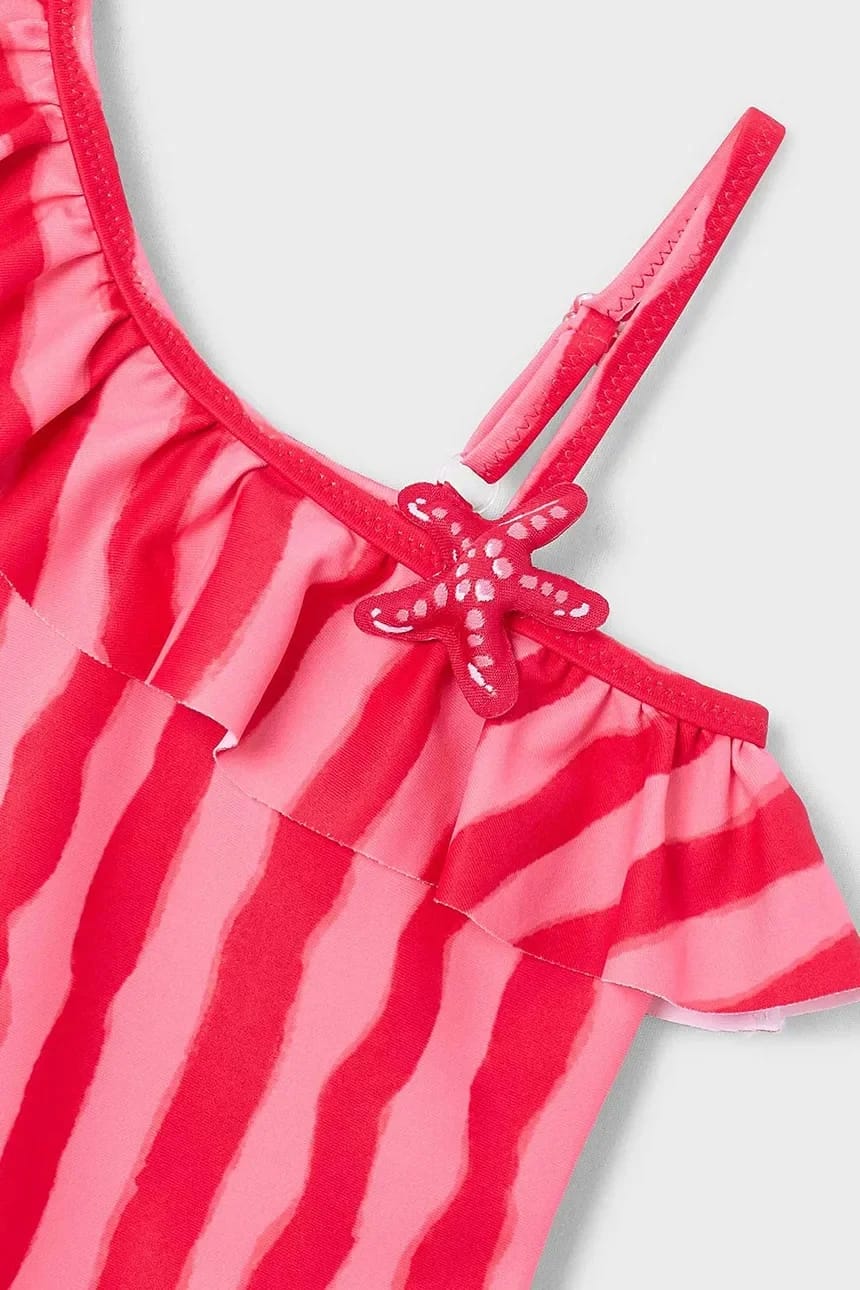 Детский цельный купальник розовый для девочек - фото 3