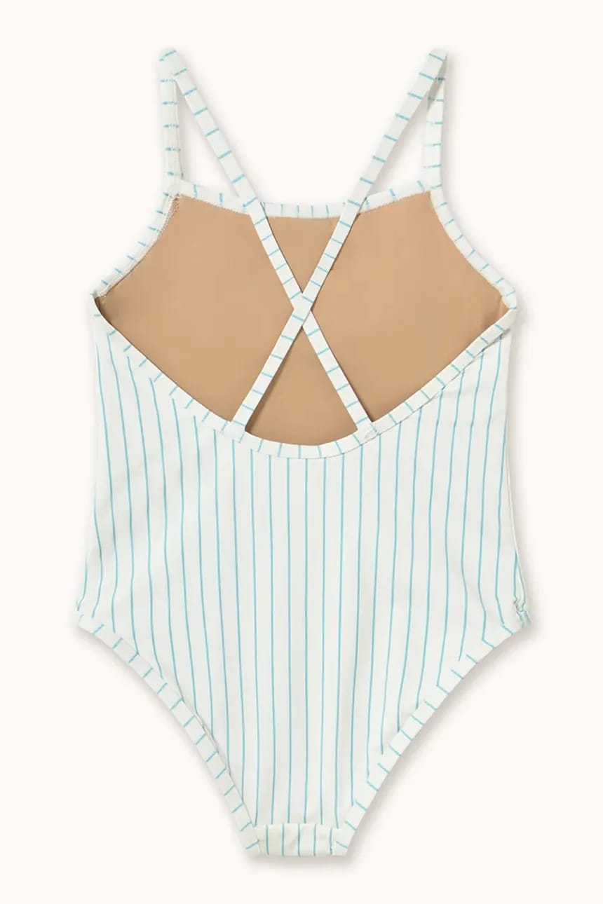 Сплошной детский купальник CYAN FINE STRIPES SWIMSUIT - фото 2