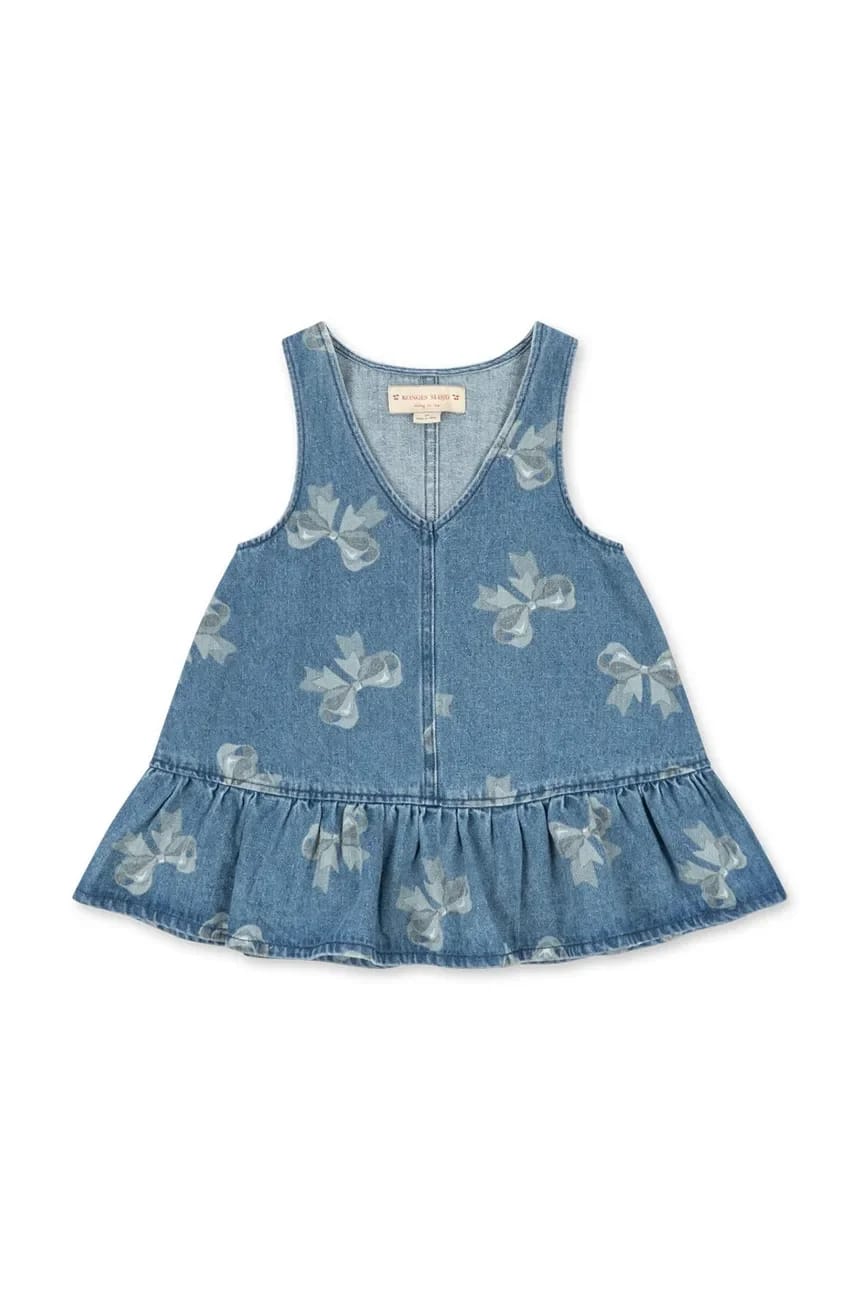 MAGOT FRILL DRESS детское джинсовое платье GOTS