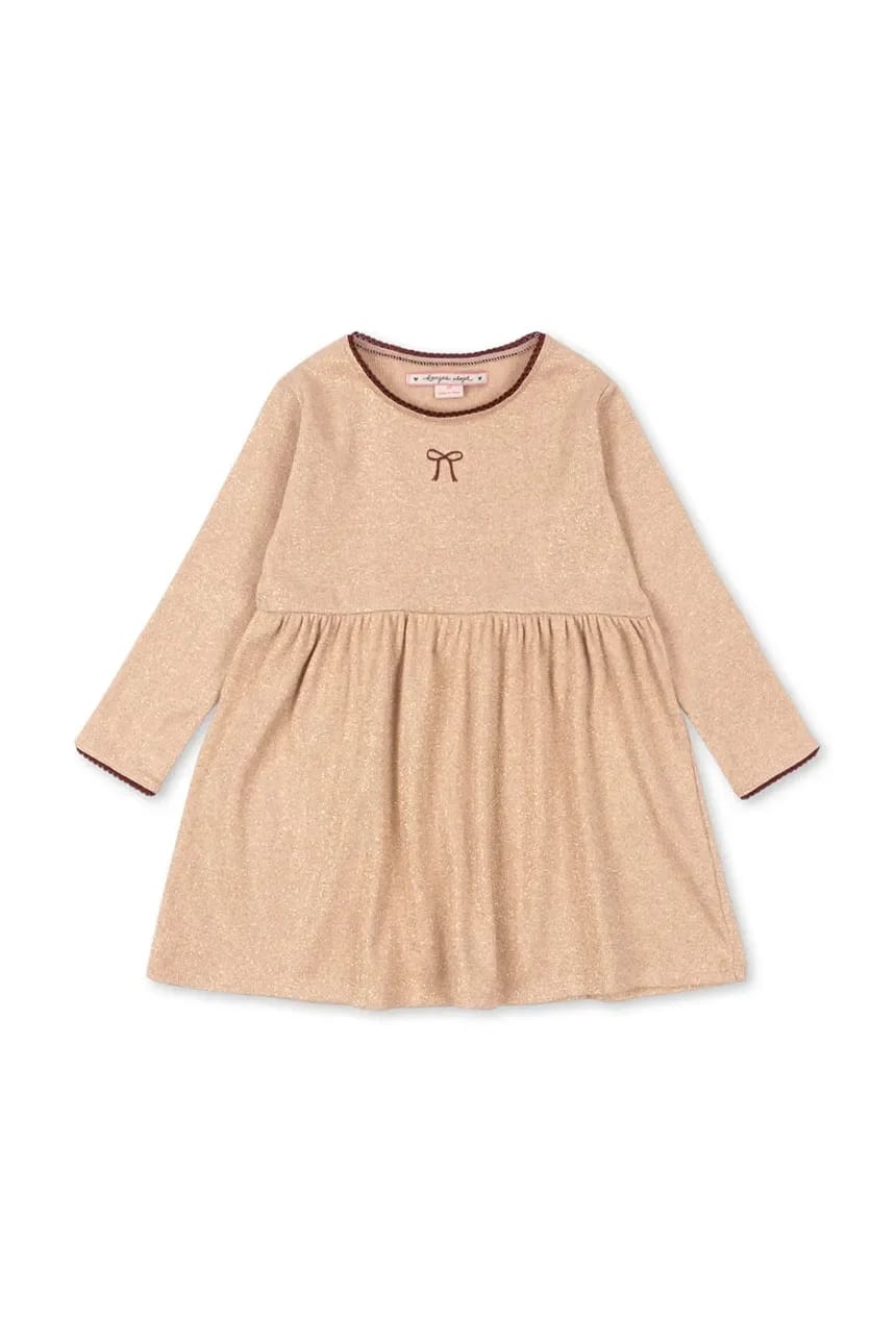ROLI DRESS детское платье бежевое для девочек - фото 2
