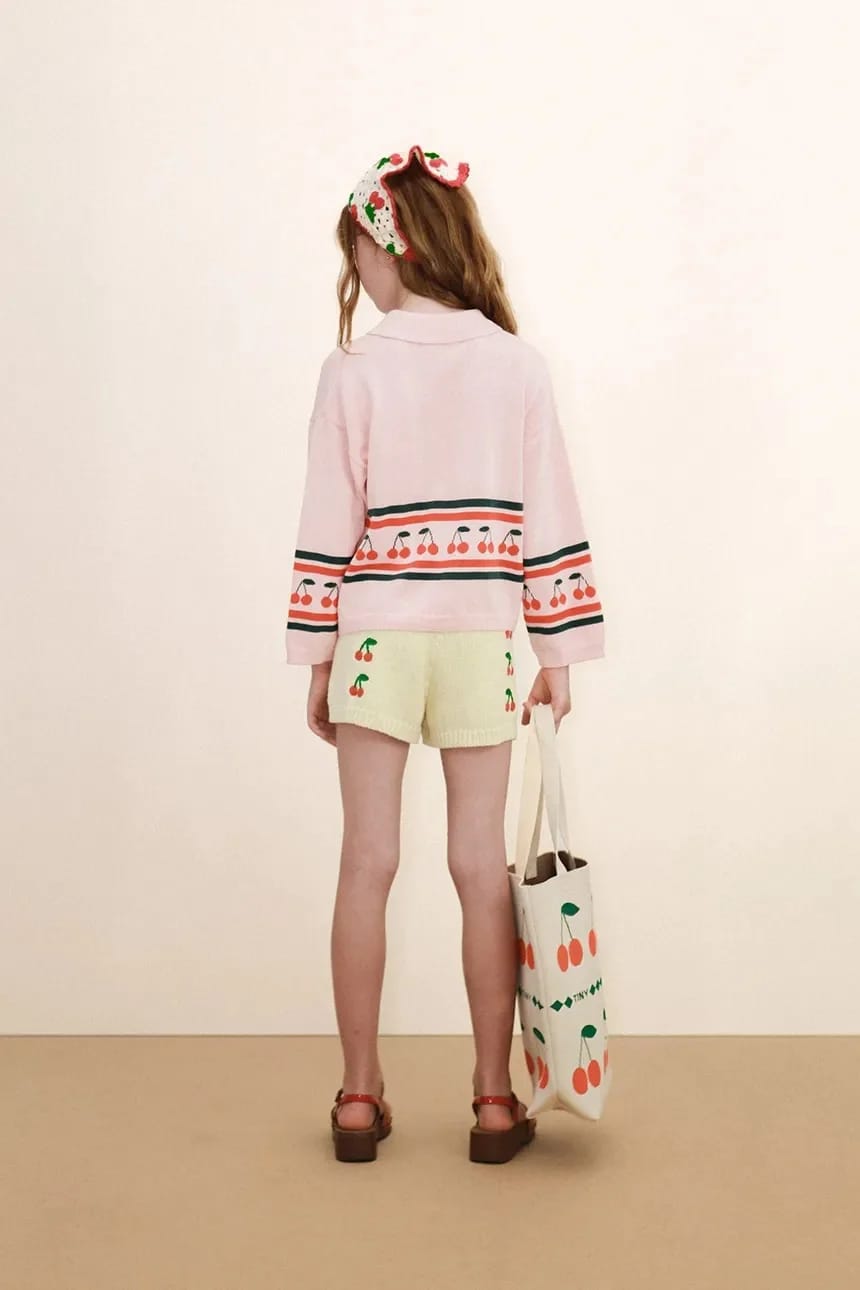Детский хлопковый свитер CHERRIES SWEATER - фото 8