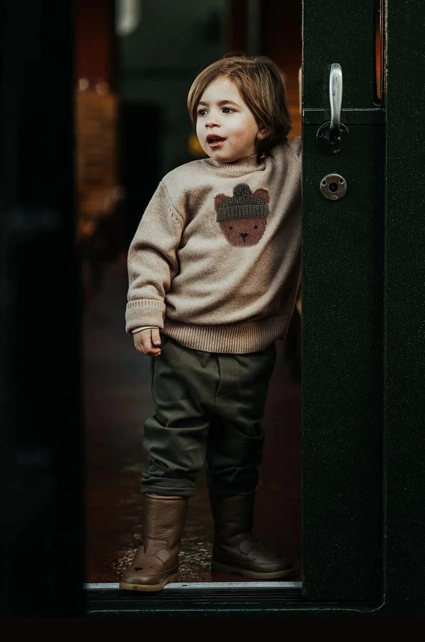 Denn Merino Wool Sweater детский шерстяной свитер Bear - фото 7