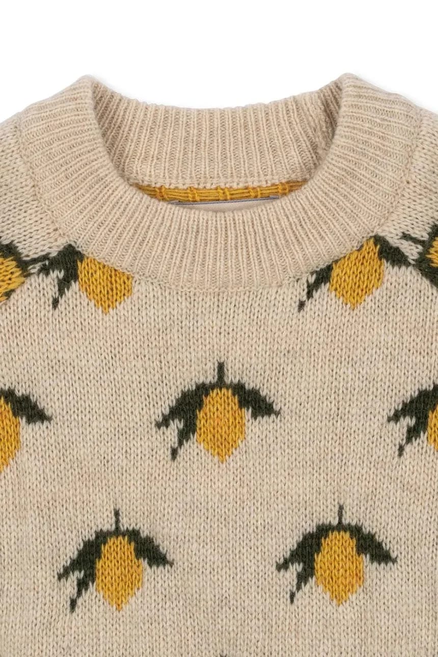 Детский шерстяной свитер BELOU LEMON KNIT BLOUSE - фото 3