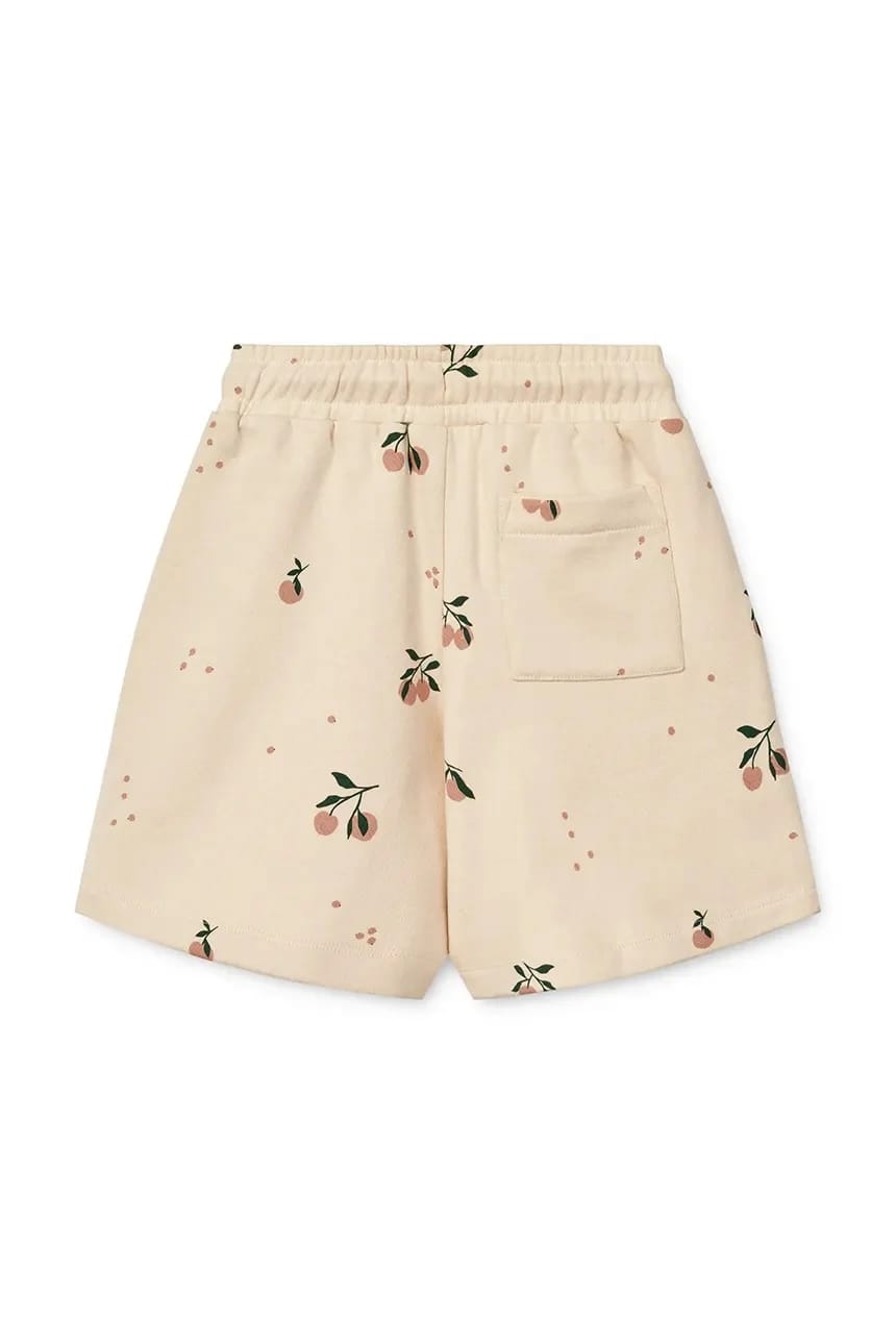 Детские хлопковые шорты Gram Printed Sweatshorts бежевые для мальчиков - фото 3