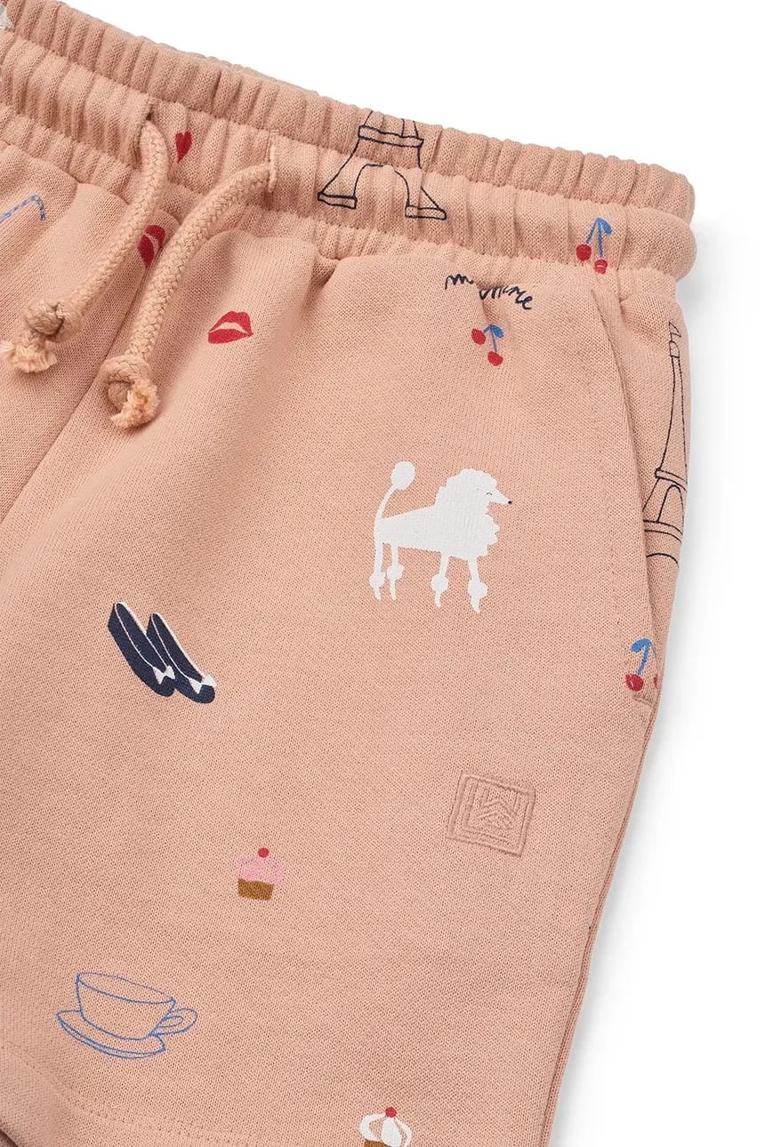 Детские хлопковые шорты Gram Printed Sweatshorts апельсин для мальчиков - фото 4