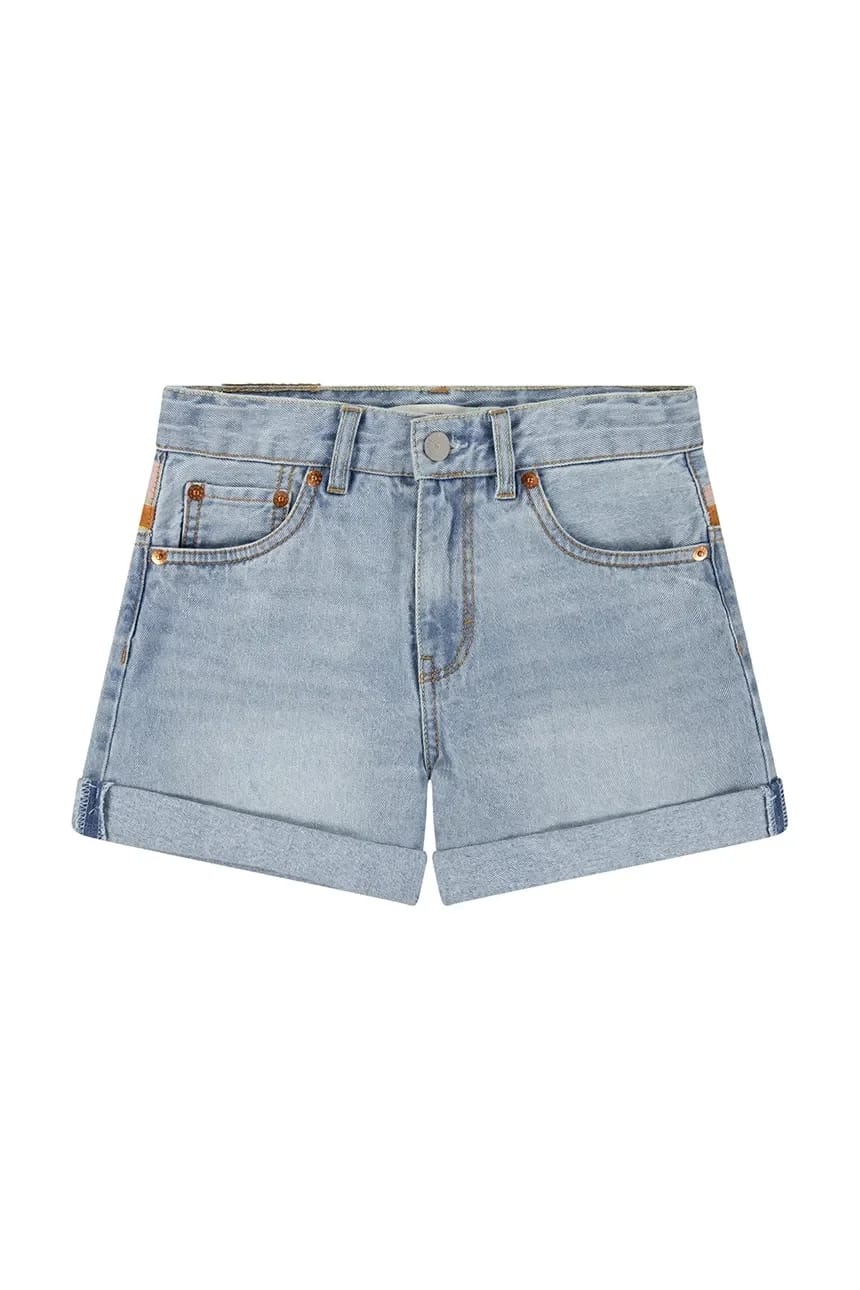 Детские джинсовые шорты MINI MOM SHORT В ВЫШИВКЕ - фото 2