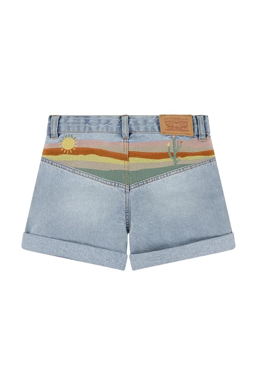 Детские джинсовые шорты MINI MOM SHORT В ВЫШИВКЕ - фото 3