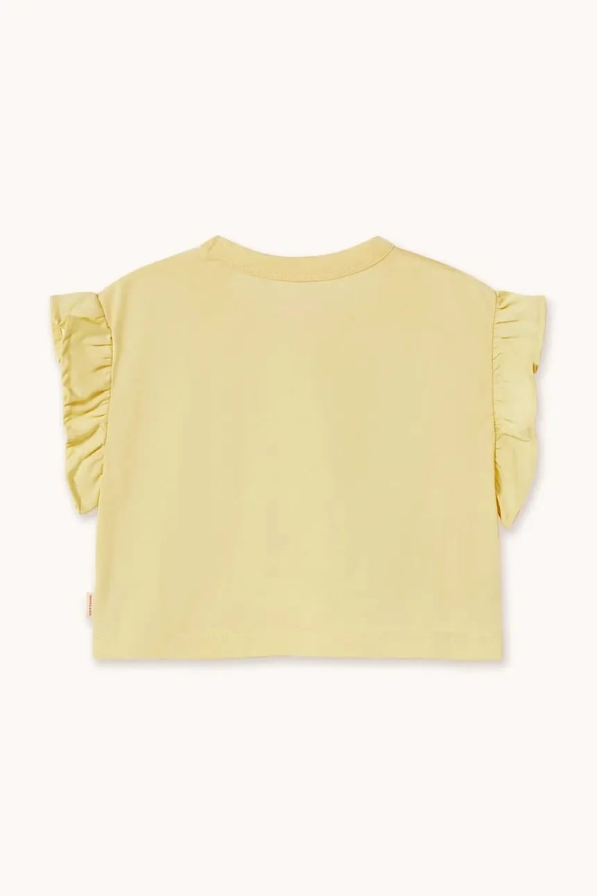 Детская хлопковая футболка YELLOW FLOWERS GRAPHIC CROP TEE - фото 3