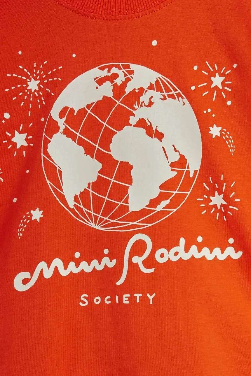 Детская хлопковая футболка Mini Rodini общество - фото 3