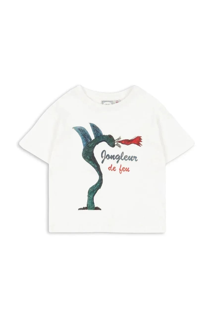 Детская футболка из смесового льна RHW X KS JONGLEUR TEE OCS
