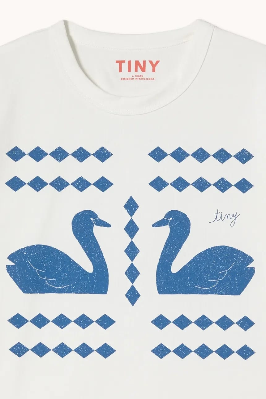 Детская хлопковая футболка SWANS DIAMONDS GRAPHIC TEE - фото 4