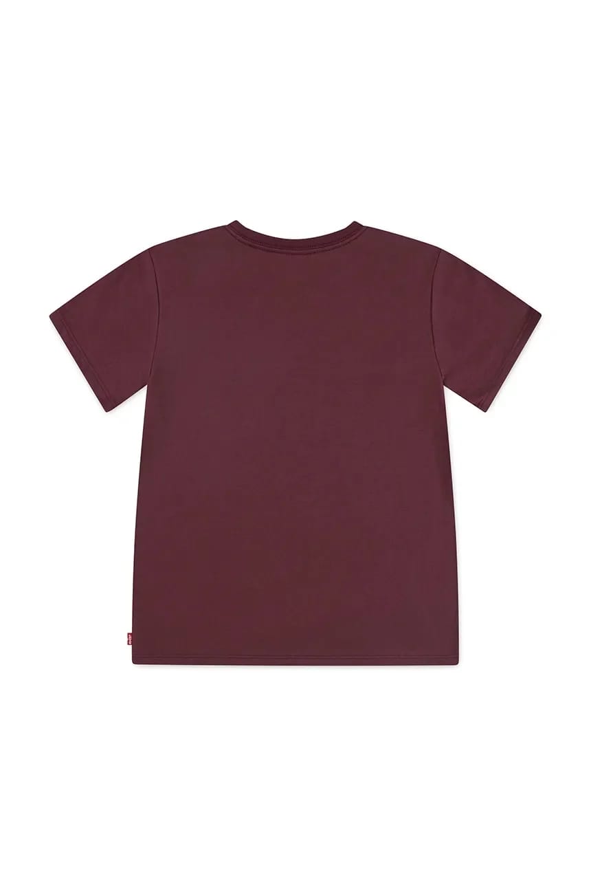 Детская футболка LVG BATWING CHEST HIT TEE бордовая для девочек - фото 2