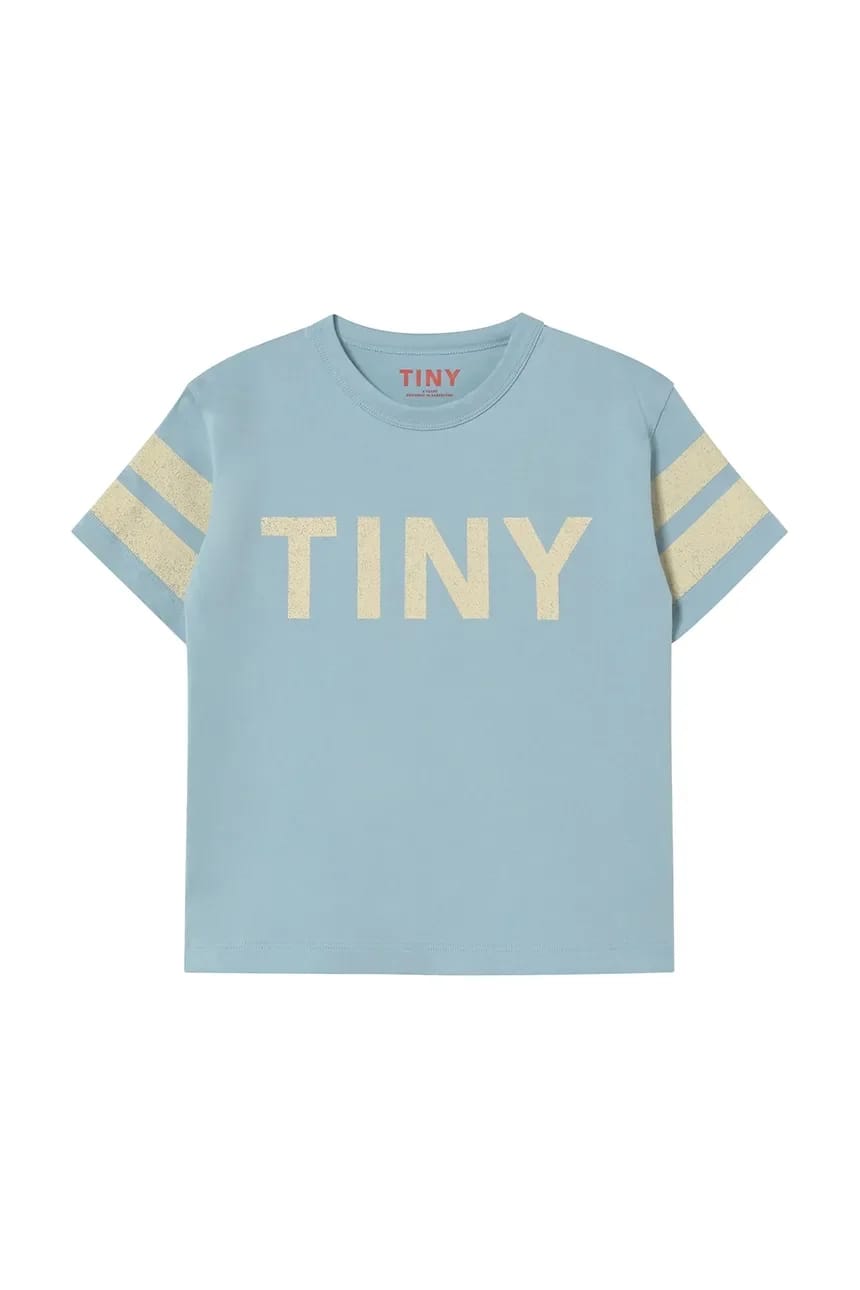 Детская хлопковая футболка STRIPES LOGO TEE синяя для мальчиков - фото 2