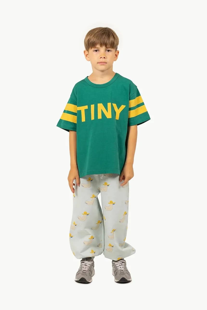 Детская хлопковая футболка STRIPES LOGO TEE зеленая для мальчиков - фото 5