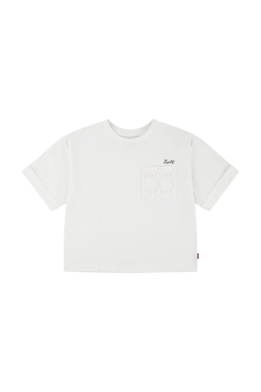 Детская футболка ROLL CUFF MEET AND GREET белая для девочек