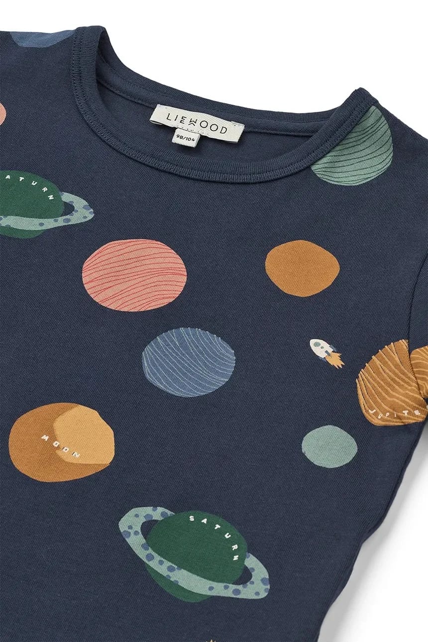 Детская хлопковая футболка Apia Printed Shortsleeve T-shirt военно-морской для мальчиков - фото 4