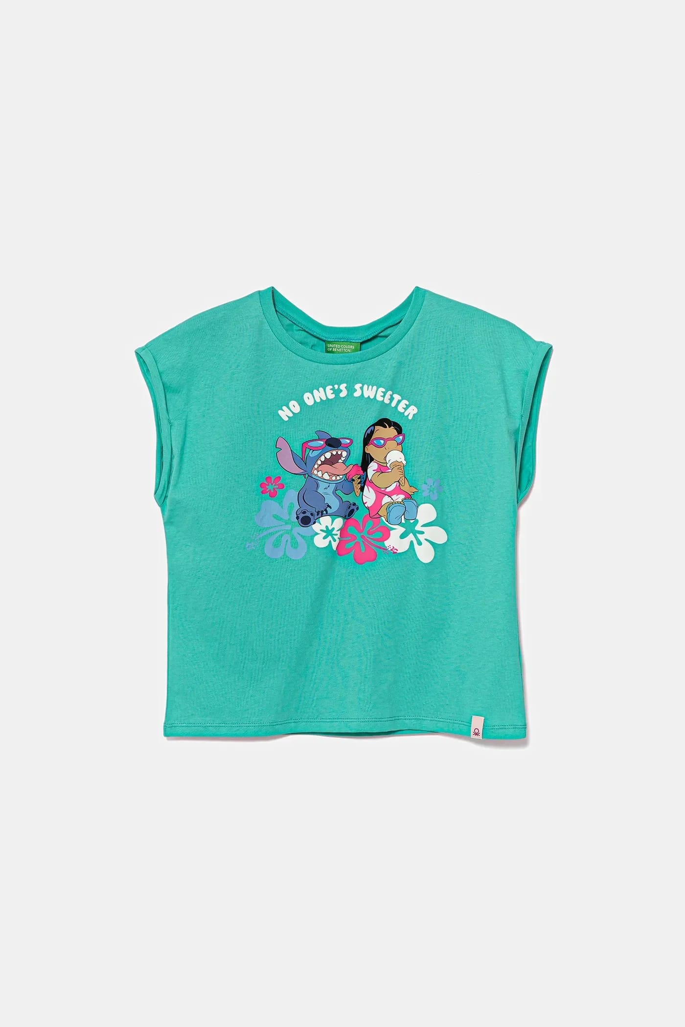 Детская хлопковая футболка x Disney бирюзовая для девочек