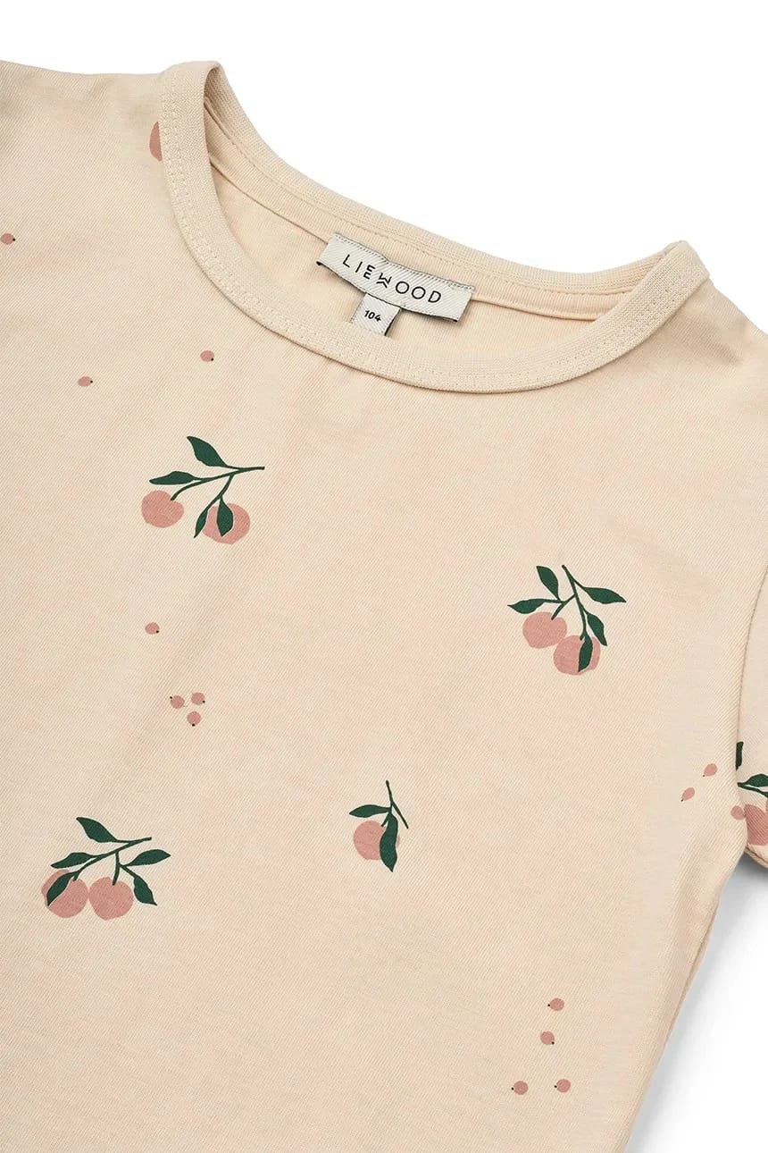 Детская хлопковая футболка Apia Printed Shortsleeve T-shirt бежевая для мальчиков - фото 4