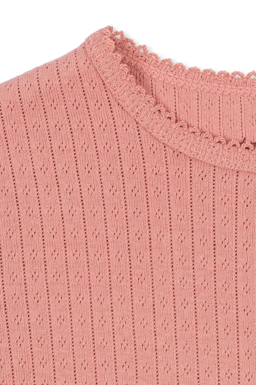 Детская хлопковая рубашка с длинными рукавами MINNIE BLOUSE GOTS розовая для девочек - фото 3