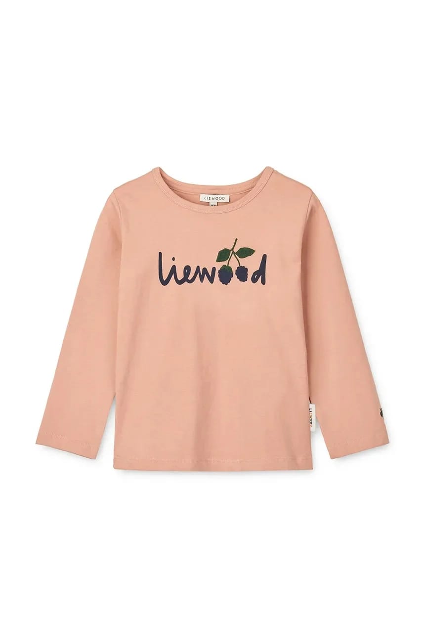 Детская хлопковая футболка с длинными рукавами Apia Placement Longsleeve апельсин для мальчиков - фото 2