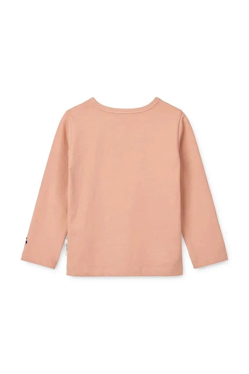 Детская хлопковая футболка с длинными рукавами Apia Placement Longsleeve апельсин для мальчиков - фото 3