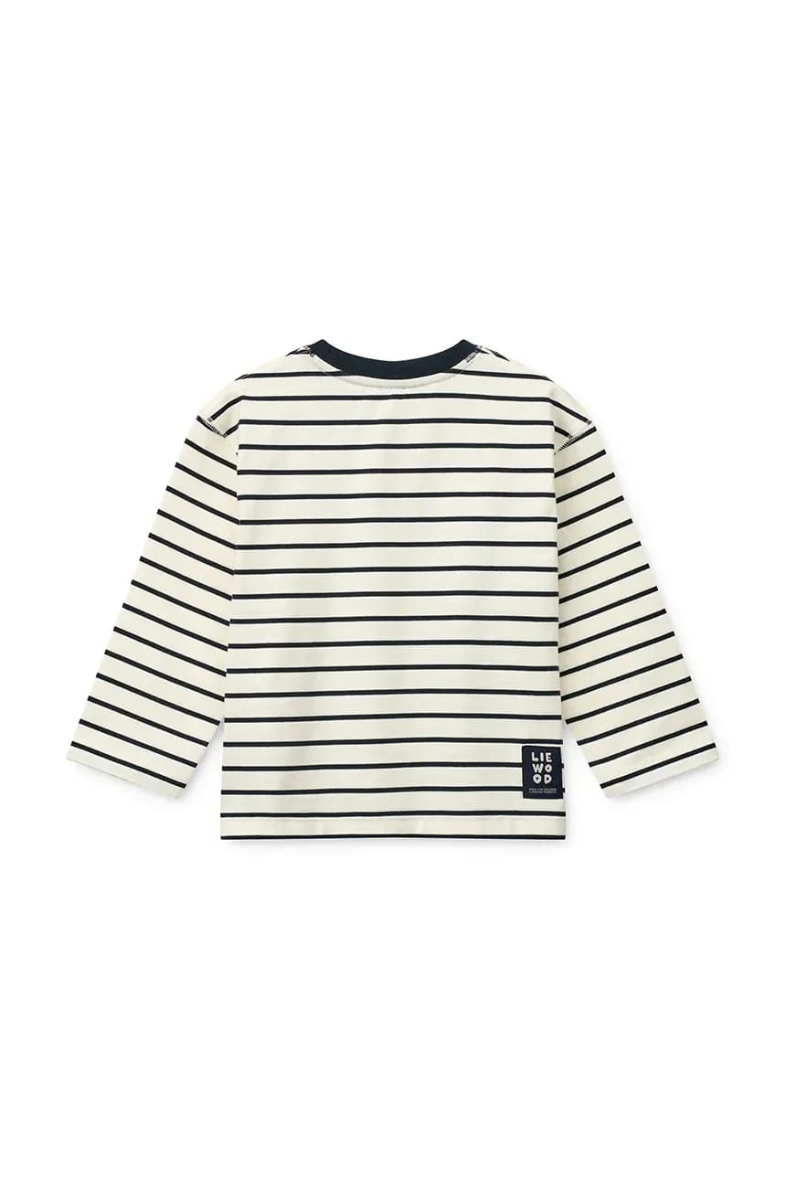 Детская футболка Tyler Stripe LS из хлопка с длинными рукавами - фото 2