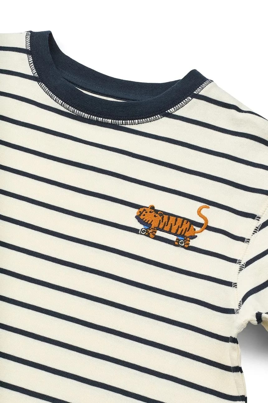 Детская футболка Tyler Stripe LS из хлопка с длинными рукавами - фото 3