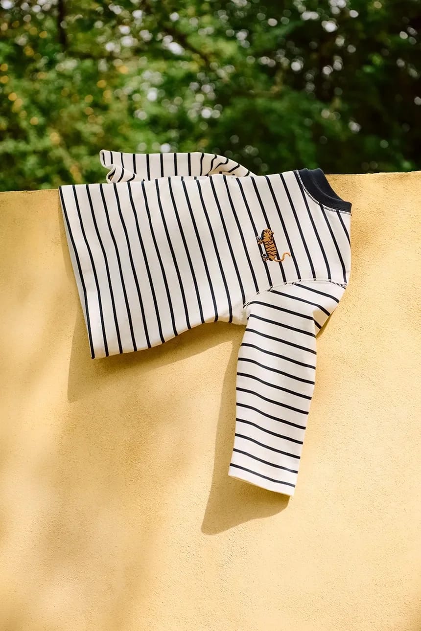 Детская футболка Tyler Stripe LS из хлопка с длинными рукавами - фото 4