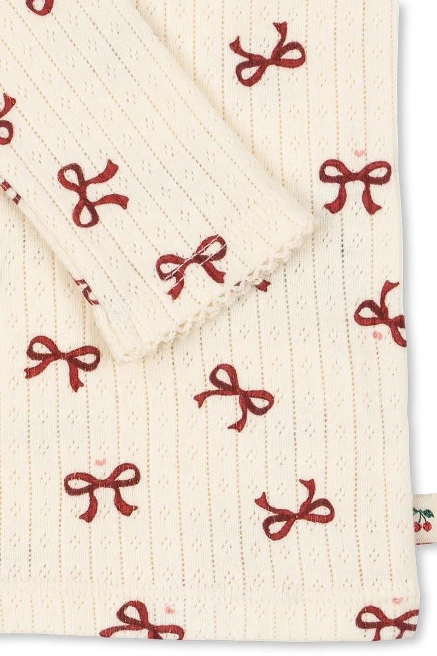 Детская хлопковая рубашка с длинными рукавами MINNIE BLOUSE GOTS бежевая для девочек - фото 4