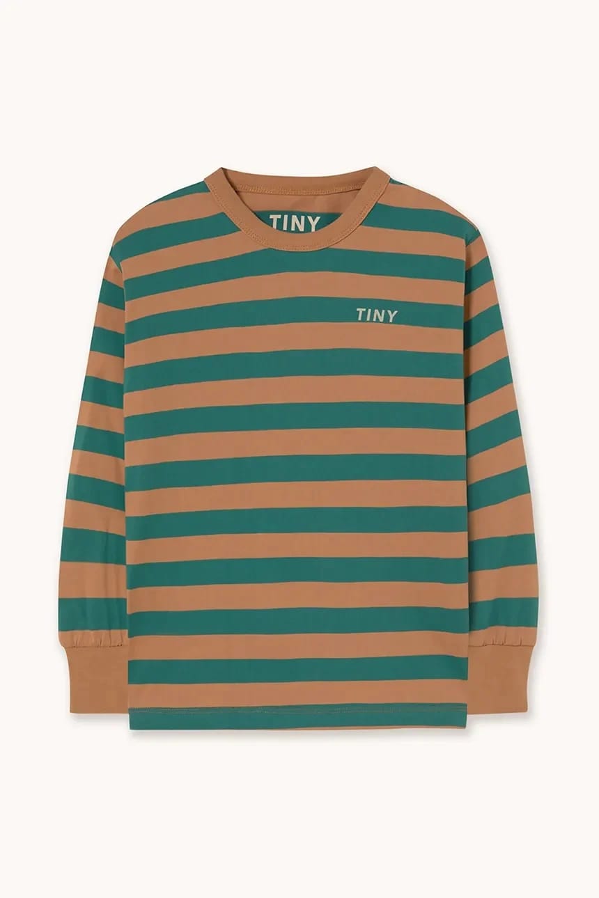 Детская хлопковая футболка с длинными рукавами STRIPES SLEEVE ТРИКОТАЖНАЯ ФУТБОЛКА - фото 2