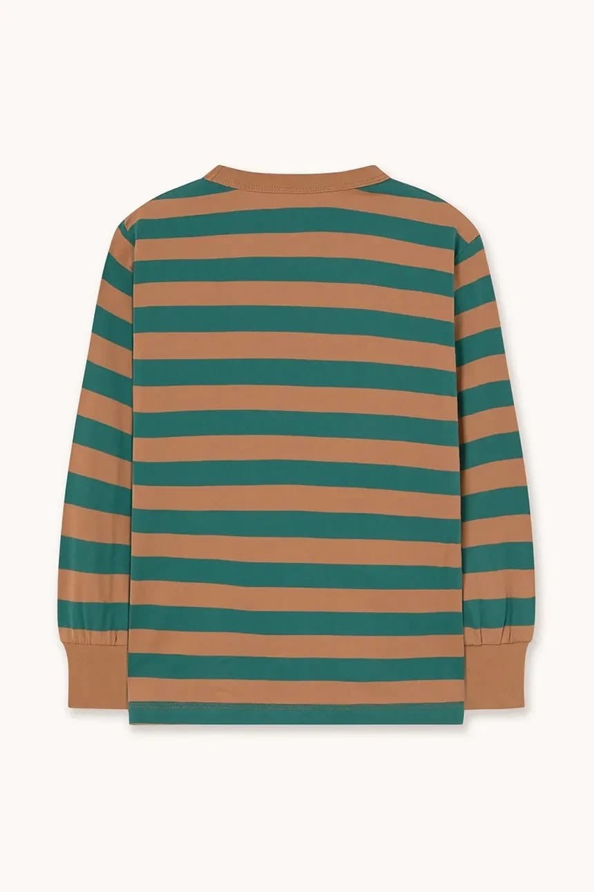Детская хлопковая футболка с длинными рукавами STRIPES SLEEVE ТРИКОТАЖНАЯ ФУТБОЛКА - фото 3