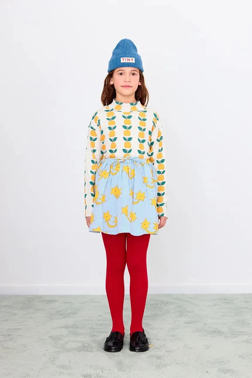 Детский лонгслив APPLES RIB MOCKNECK - фото 4