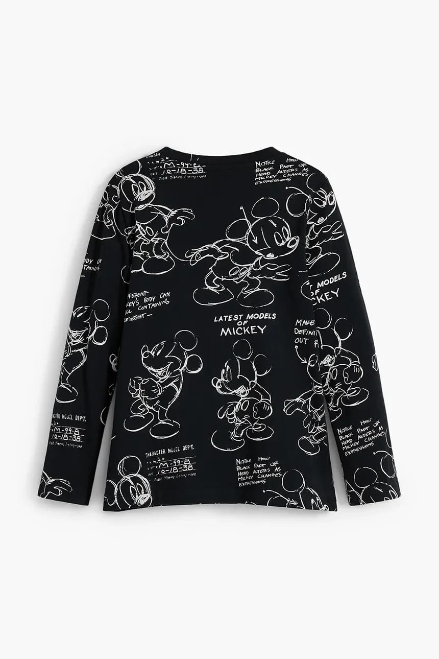 Детская хлопковая рубашка с длинным рукавом черная для девочек - фото 3