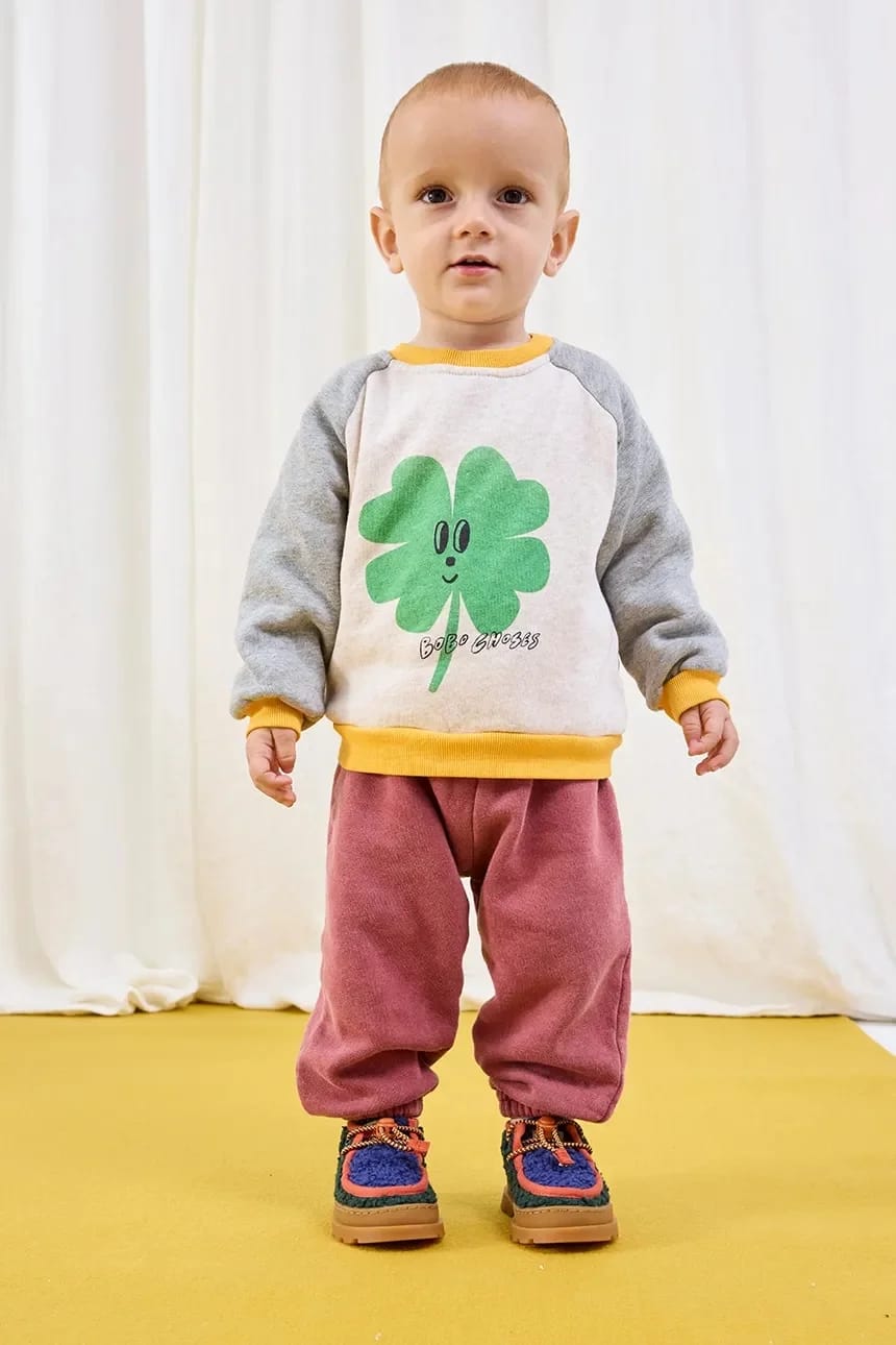 Детская хлопковая рубашка Lucky Clover с длинными рукавами