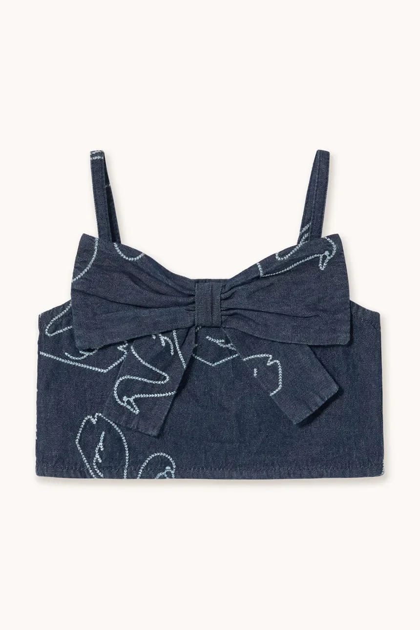 Детский джинсовый топ BIG SWANS DENIM BOW TOP - фото 2
