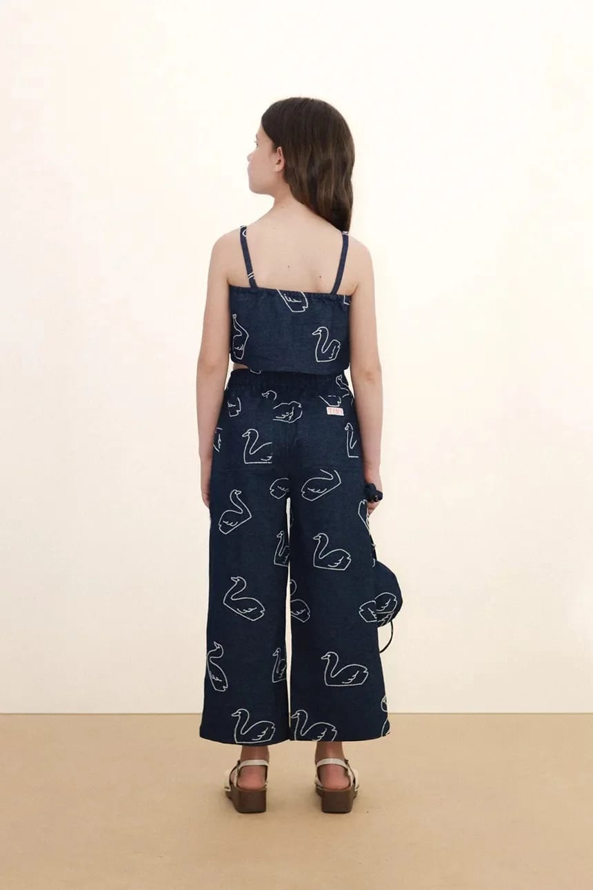 Детский джинсовый топ BIG SWANS DENIM BOW TOP - фото 8