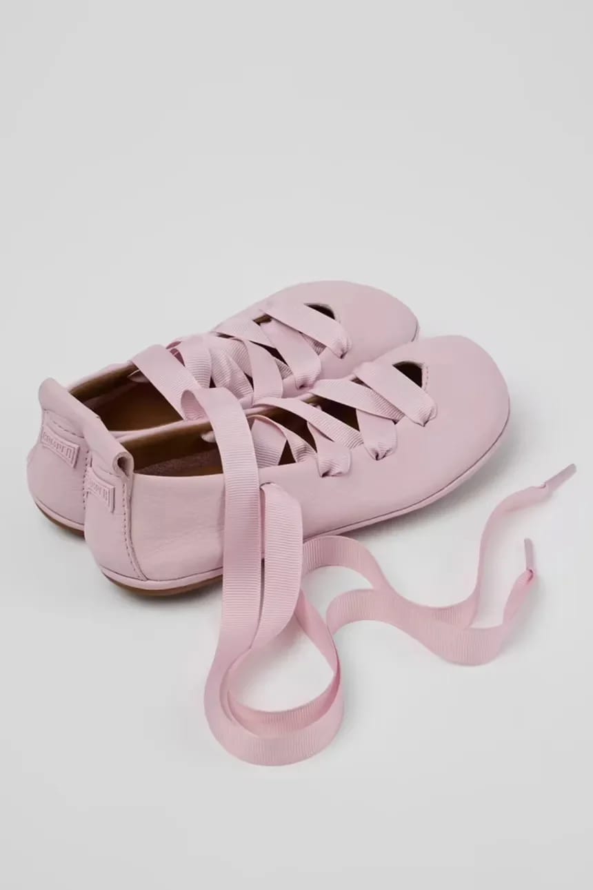 Кожаные балетки Right Kids розовые для девочек - фото 2