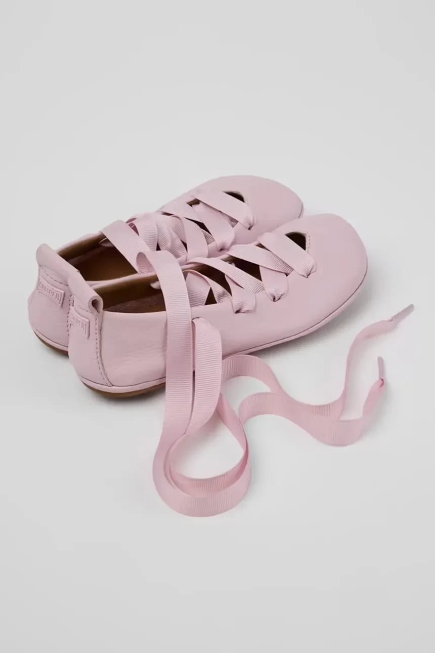 Кожаные балетки Right Kids розовые для девочек - фото 2