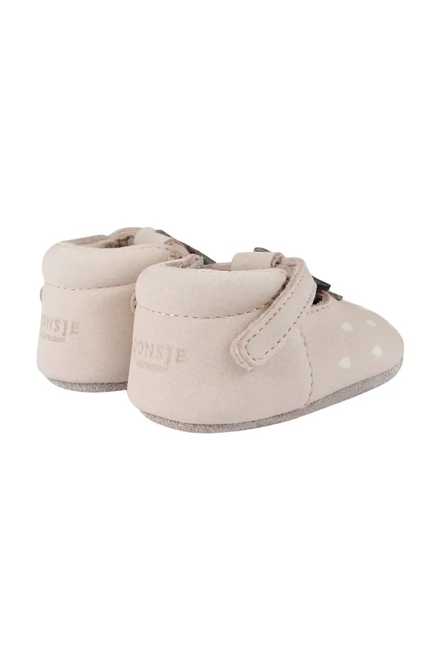 Nanoe Shoes Детские замшевые туфли клубничного цвета - фото 4