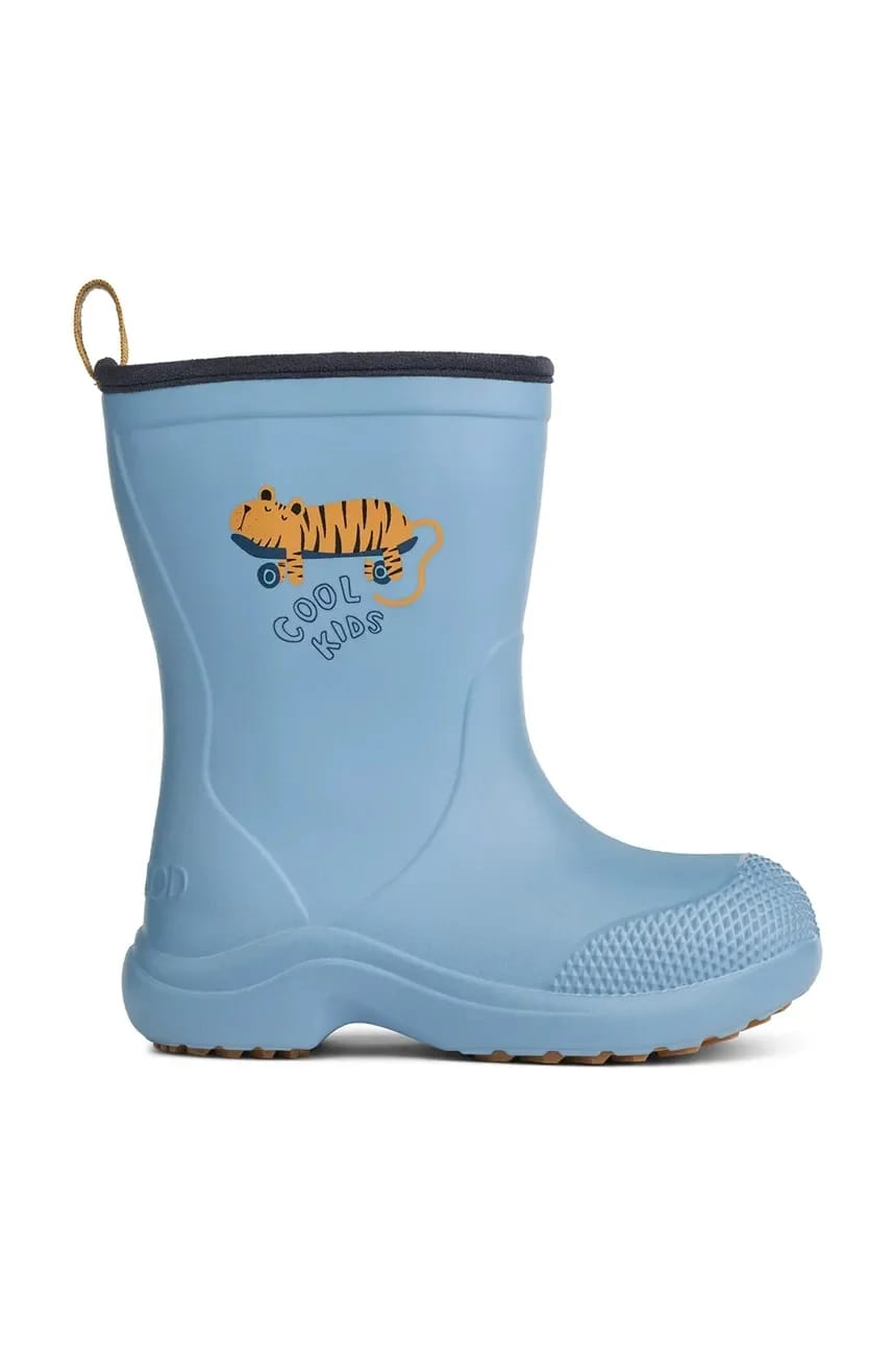 Детские резиновые сапоги Aston Rainboot синие для мальчиков - фото 2