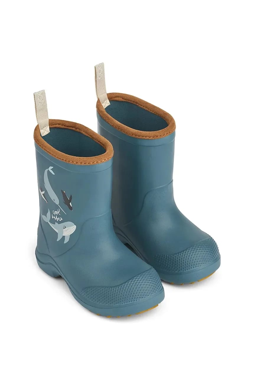 Детские резиновые сапоги Aston Rainboot синие для мальчиков