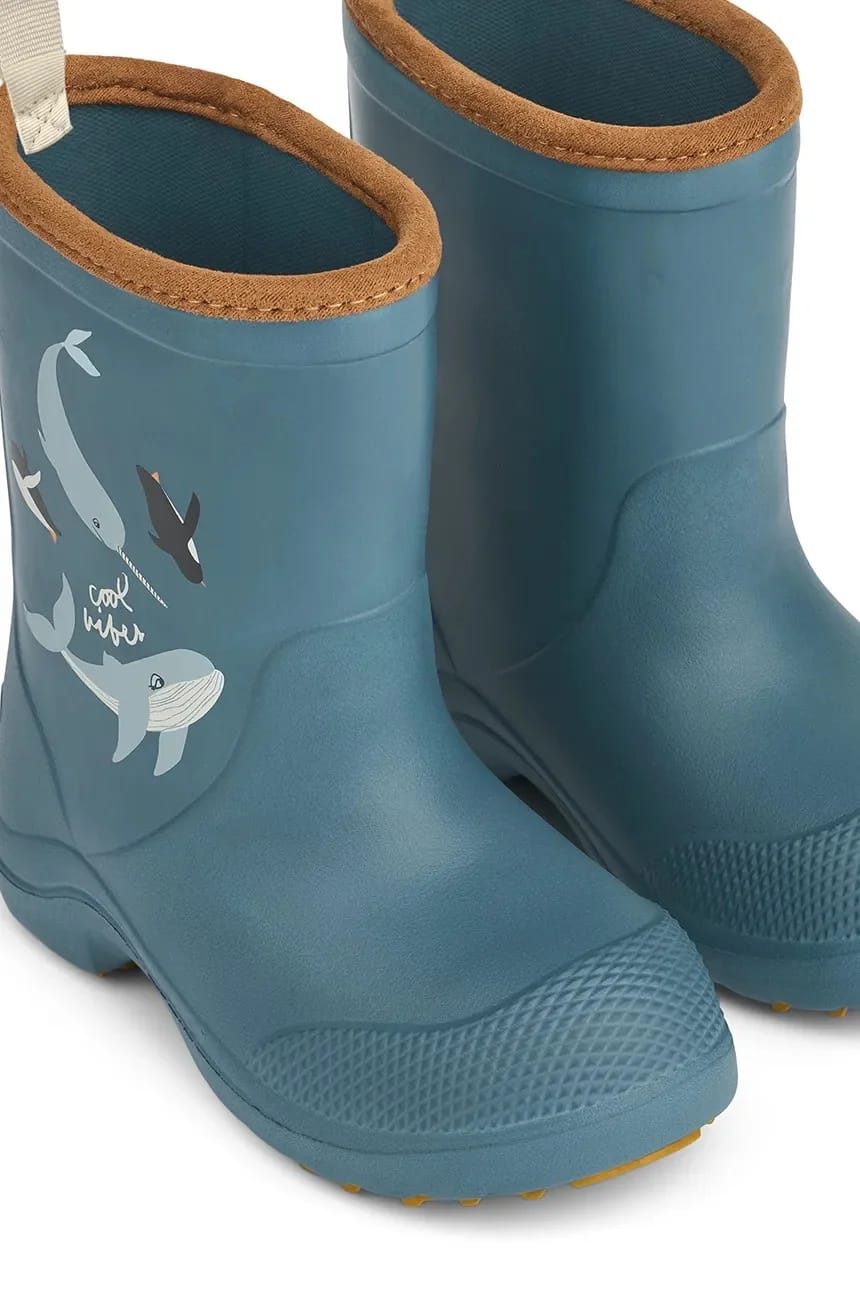 Детские резиновые сапоги Aston Rainboot синие для мальчиков - фото 2