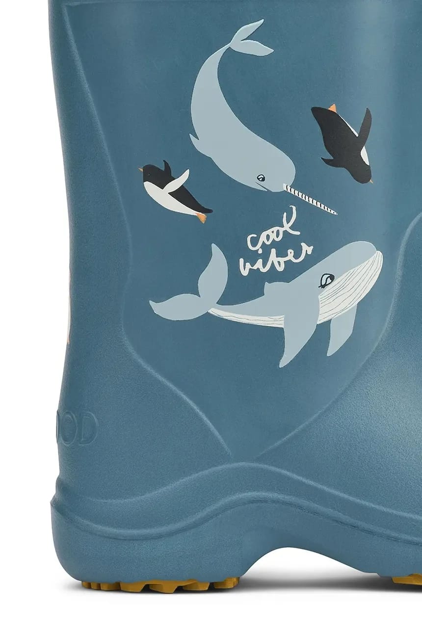 Детские резиновые сапоги Aston Rainboot синие для мальчиков - фото 3