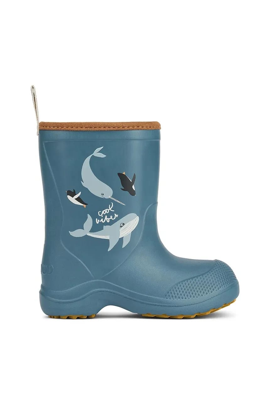 Детские резиновые сапоги Aston Rainboot синие для мальчиков - фото 4