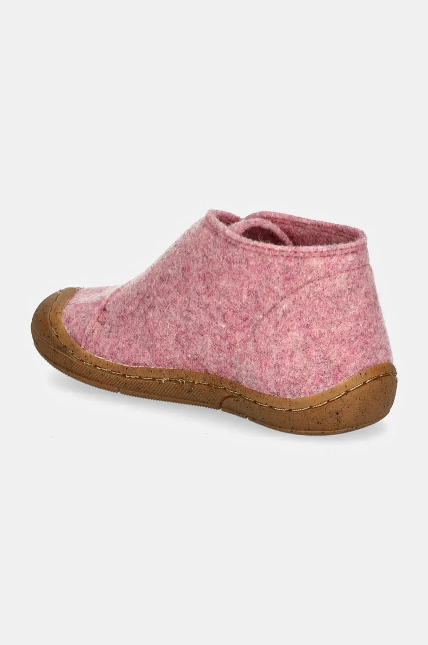 Детские тапочки MINNI WOOLY розовые для девочек - фото 3